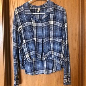 Light Crop Top Flannel